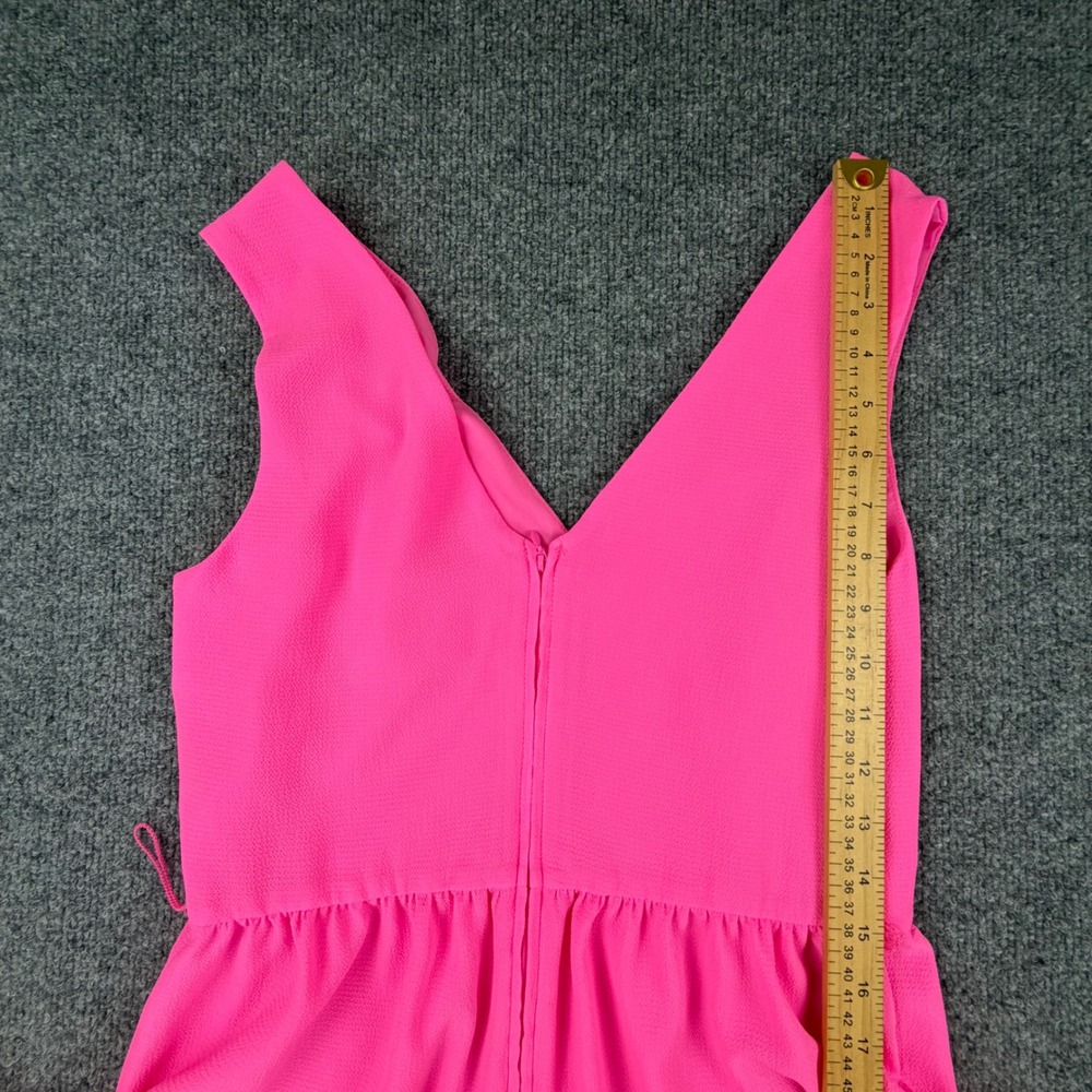 Lilly Pulitzer Pink Tiered Maxi Dress Sleeveless V-Neck 6 Cocktail Wedding Party - Picture 10 of 13
